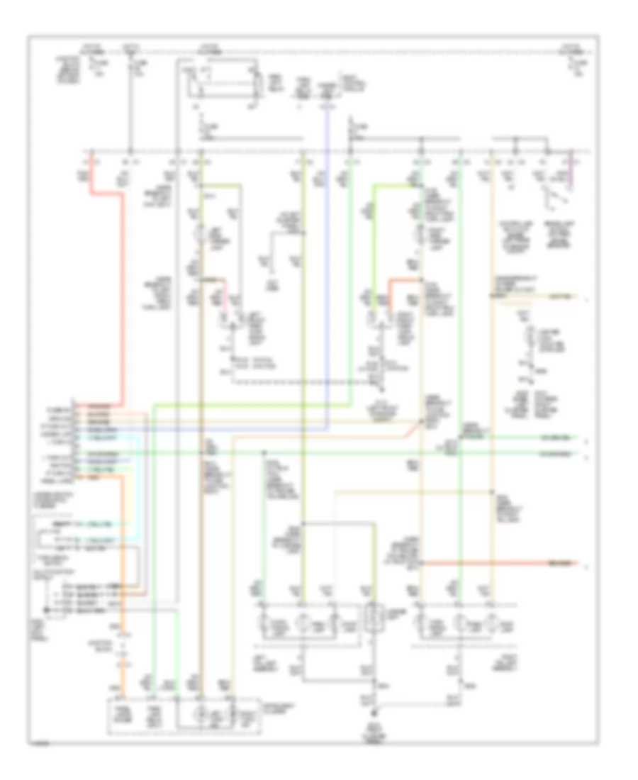 Exterior Lamps Wiring Diagram 1 of 2 for Jeep Liberty Renegade 2002