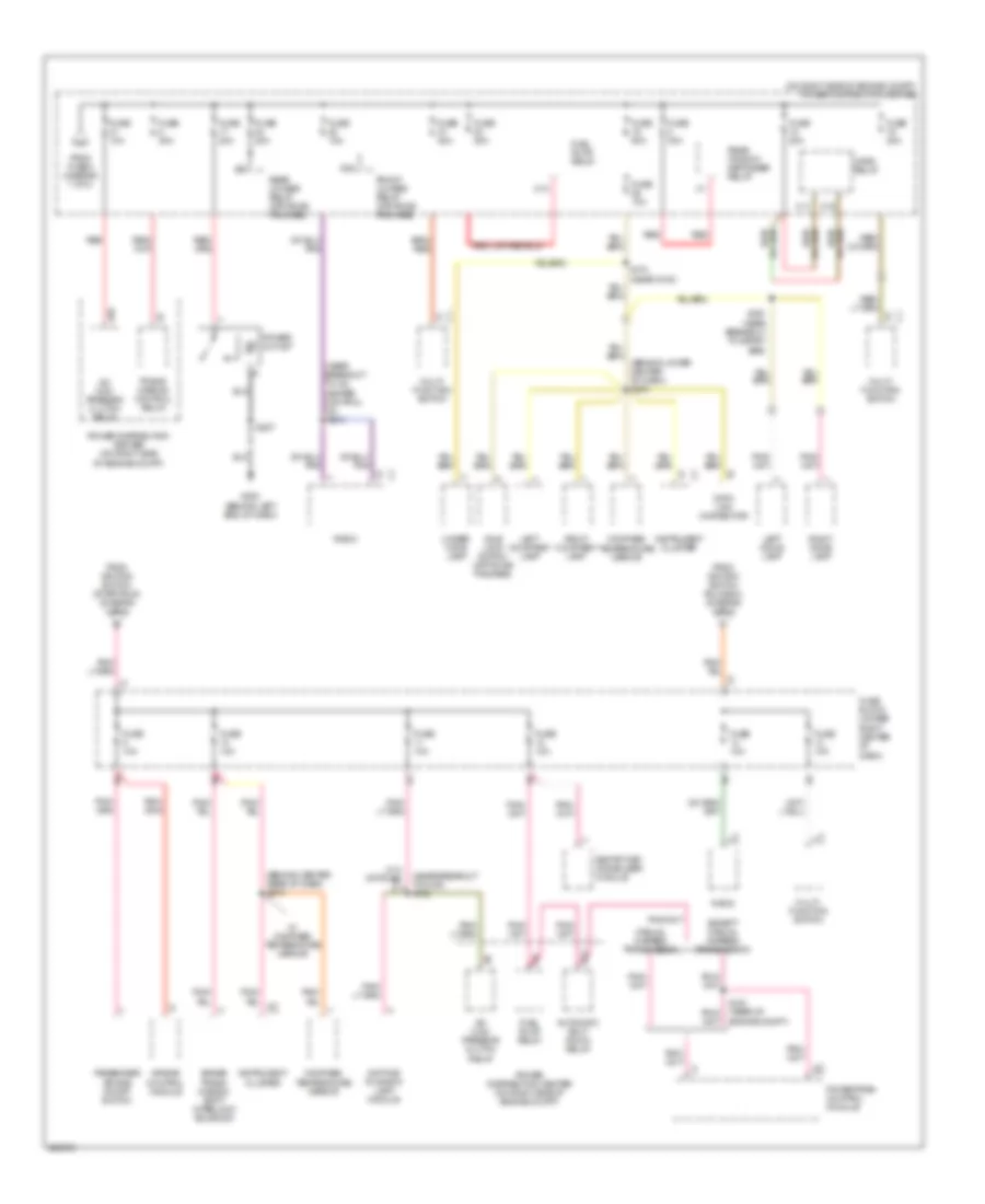 Power Distribution Wiring Diagram 2 of 2 for Jeep Wrangler Rubicon 2006