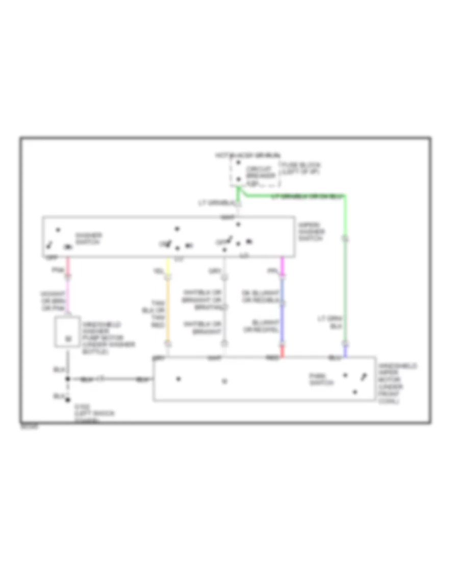 2 Speed Wiper Washer Wiring Diagram for Jeep Cherokee Limited 1990