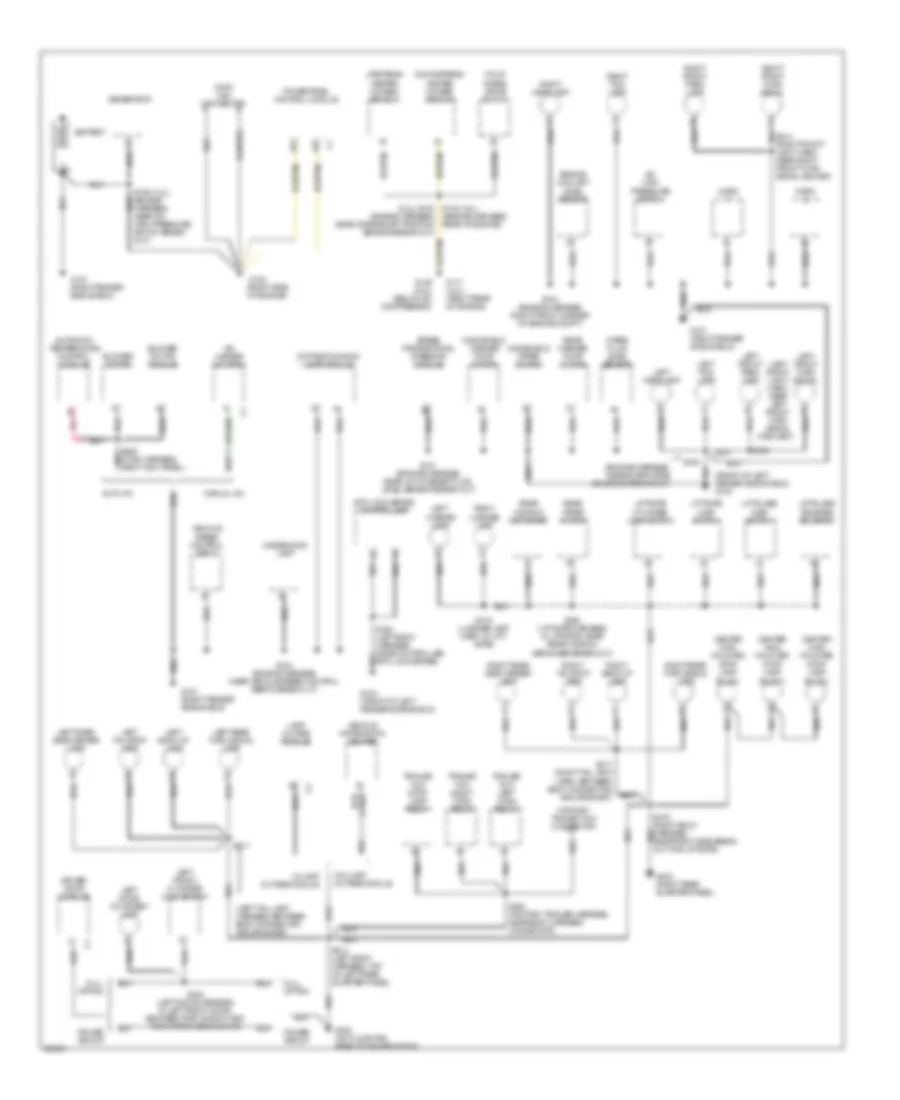 Ground Distribution Wiring Diagram 1 of 2 for Jeep Grand Cherokee Limited 1997