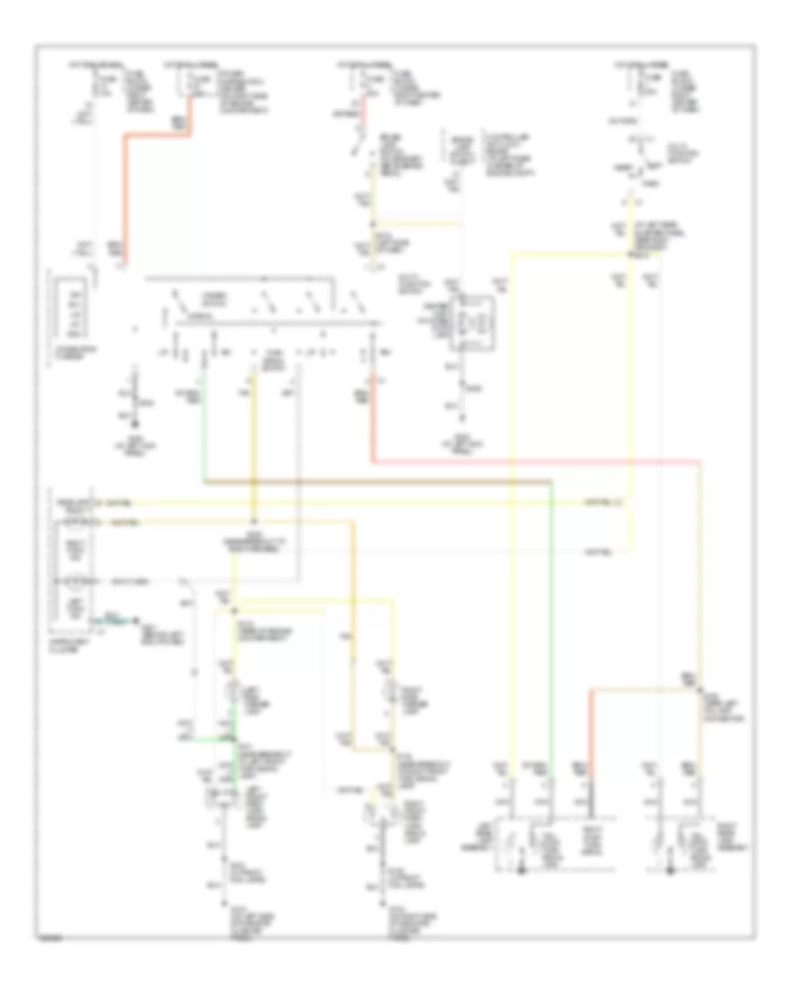 Exterior Lamps Wiring Diagram for Jeep Wrangler SE 2006