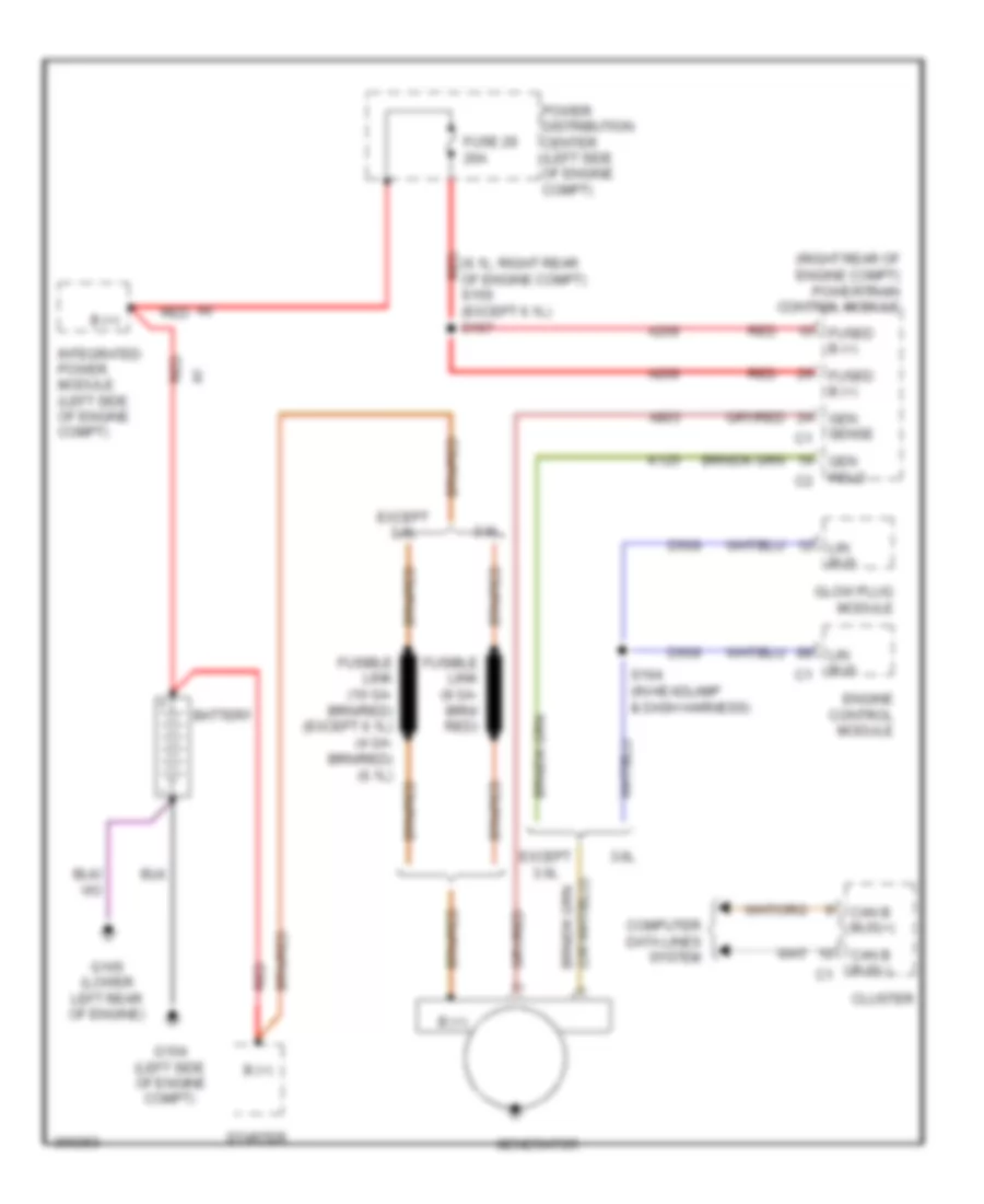 Charging Wiring Diagram for Jeep Grand Cherokee Limited 2009