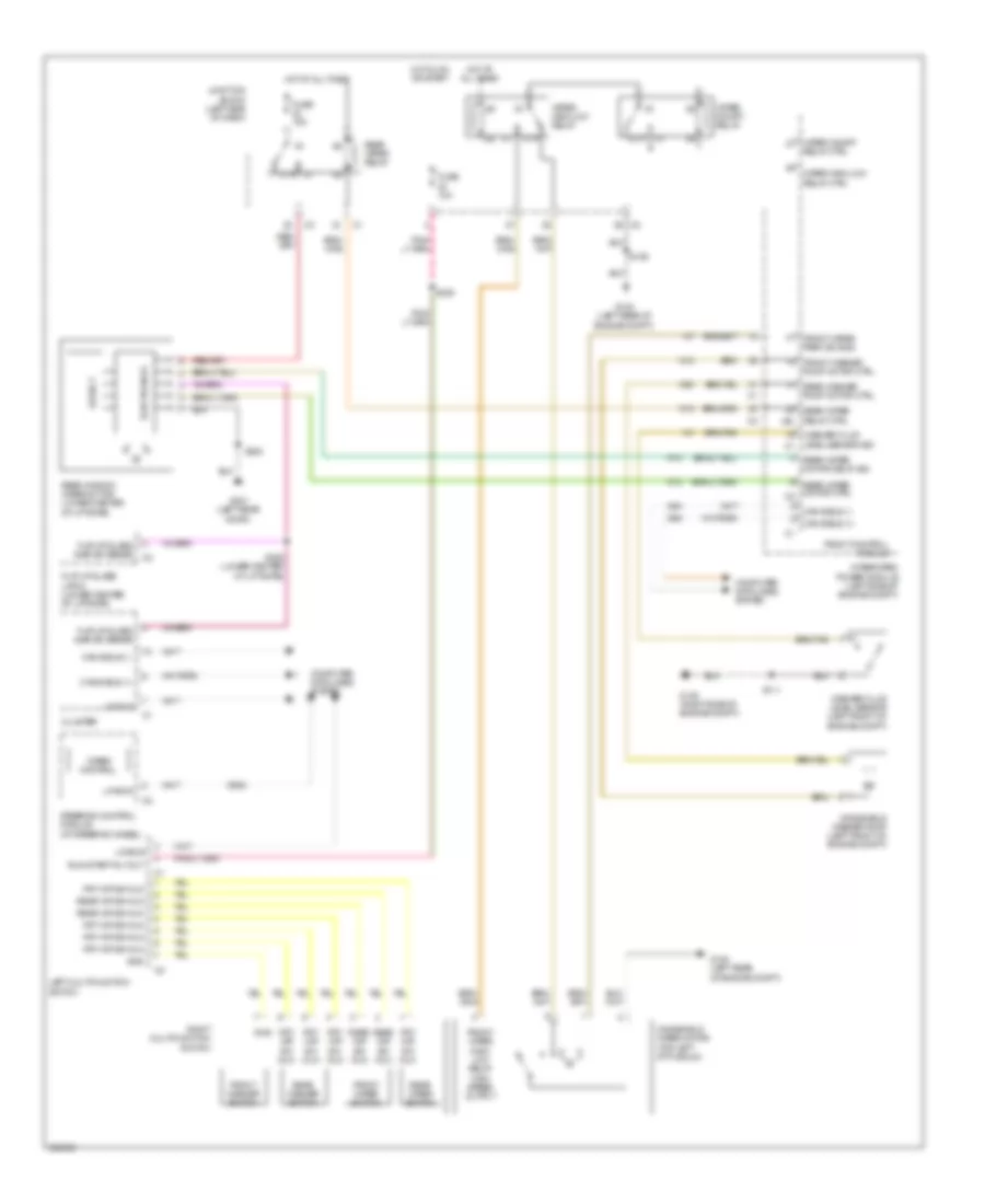 Передняя сторона и Электросхема заднего стеклоочистителя дворника и омывателя для Jeep Grand Cherokee Limited 2009