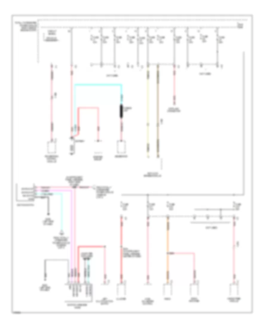 Power Distribution Wiring Diagram 1 of 3 for Jeep Wrangler Sport 2011