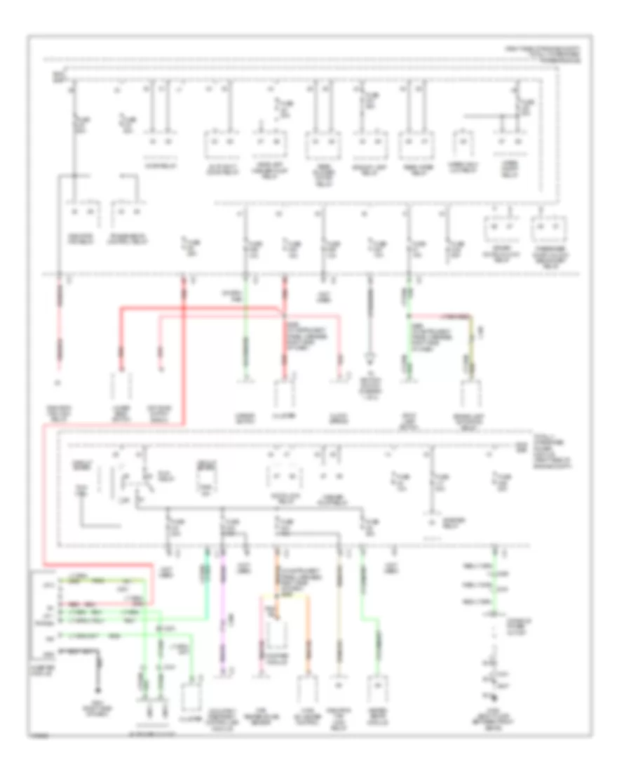 Power Distribution Wiring Diagram (2 of 3) for Jeep Wrangler Sport 2011