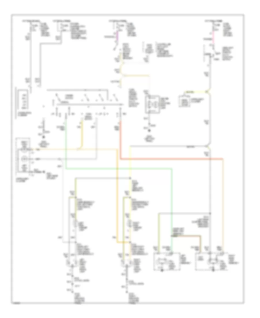 Exterior Lamps Wiring Diagram for Jeep Wrangler SE 2002