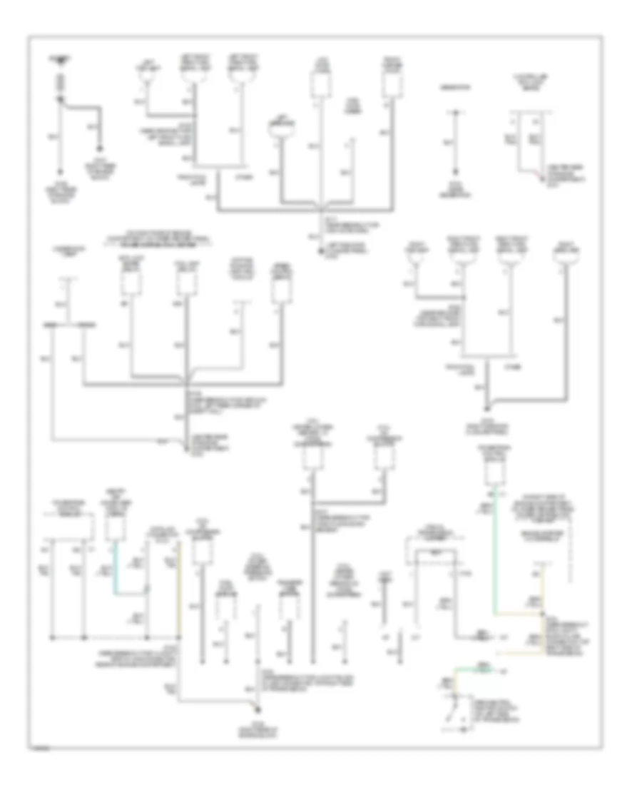 Ground Distribution Wiring Diagram 1 of 2 for Jeep Wrangler SE 2002
