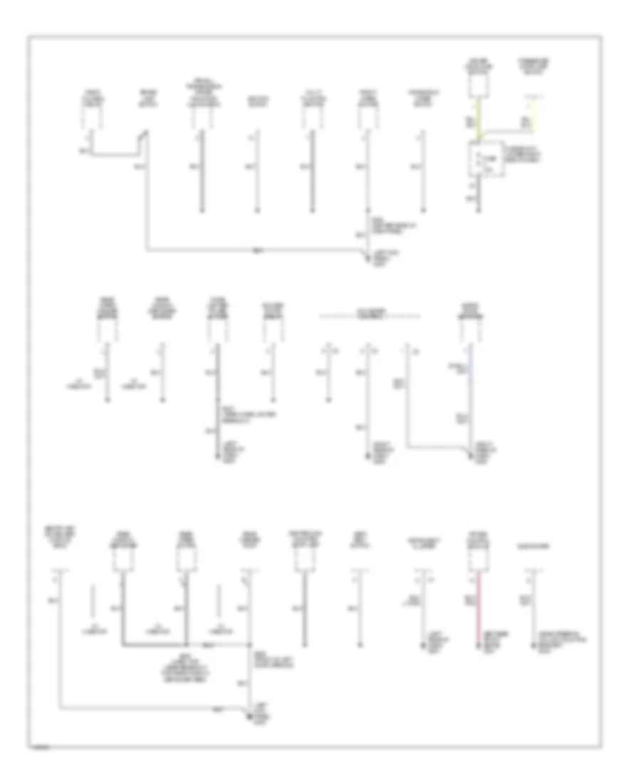 Ground Distribution Wiring Diagram 2 of 2 for Jeep Wrangler SE 2002
