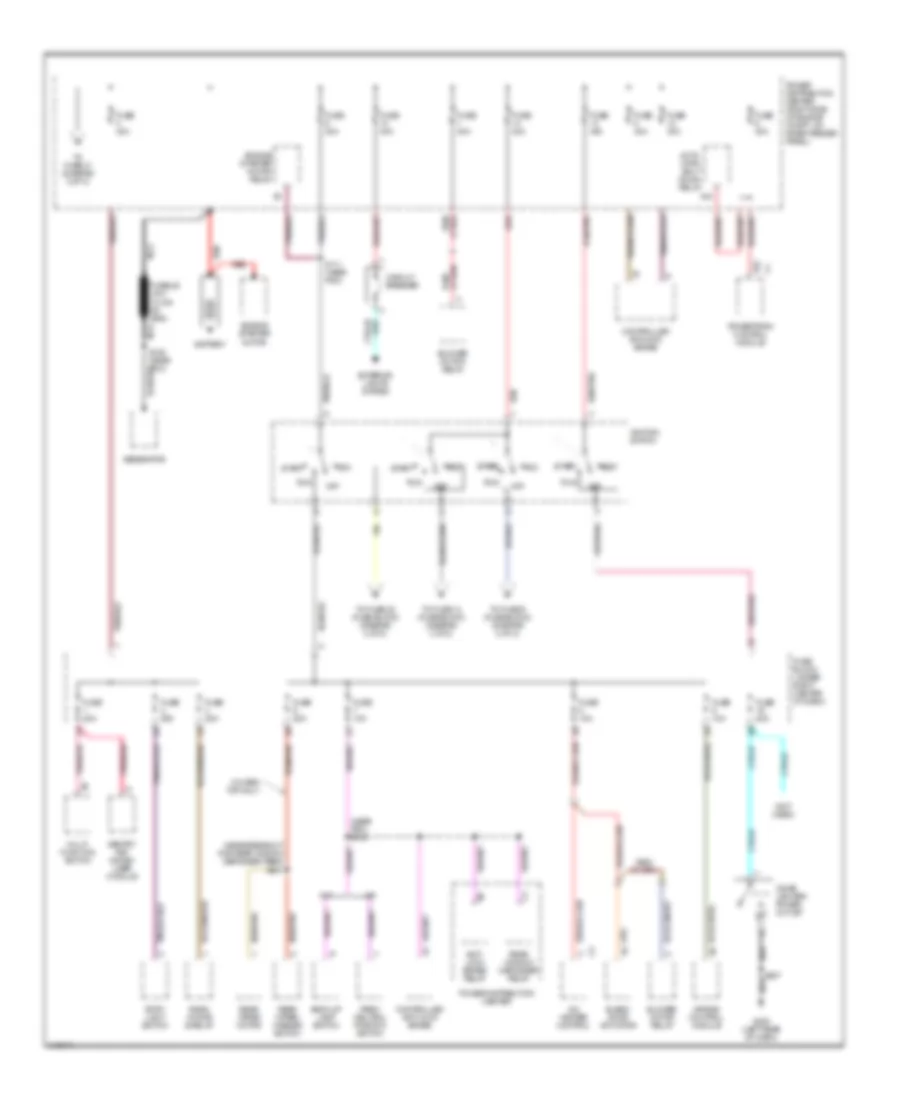 Power Distribution Wiring Diagram 1 of 2 for Jeep Wrangler SE 2002