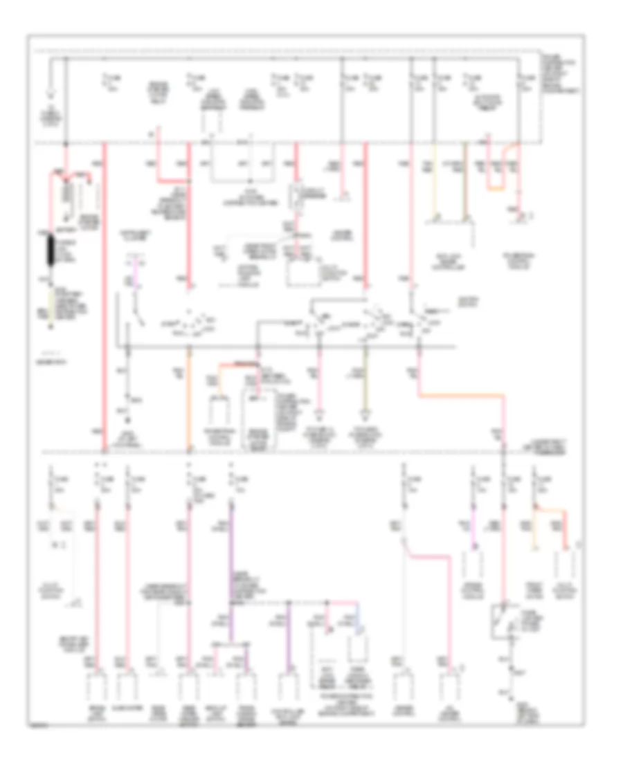 Power Distribution Wiring Diagram 1 of 2 for Jeep Wrangler Sport 2006