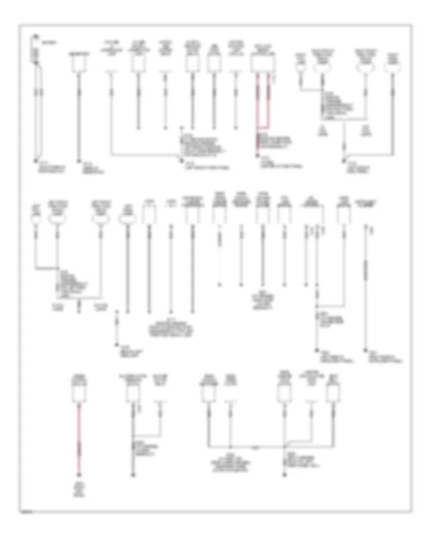 Ground Distribution Wiring Diagram 1 of 2 for Jeep Wrangler SE 1997