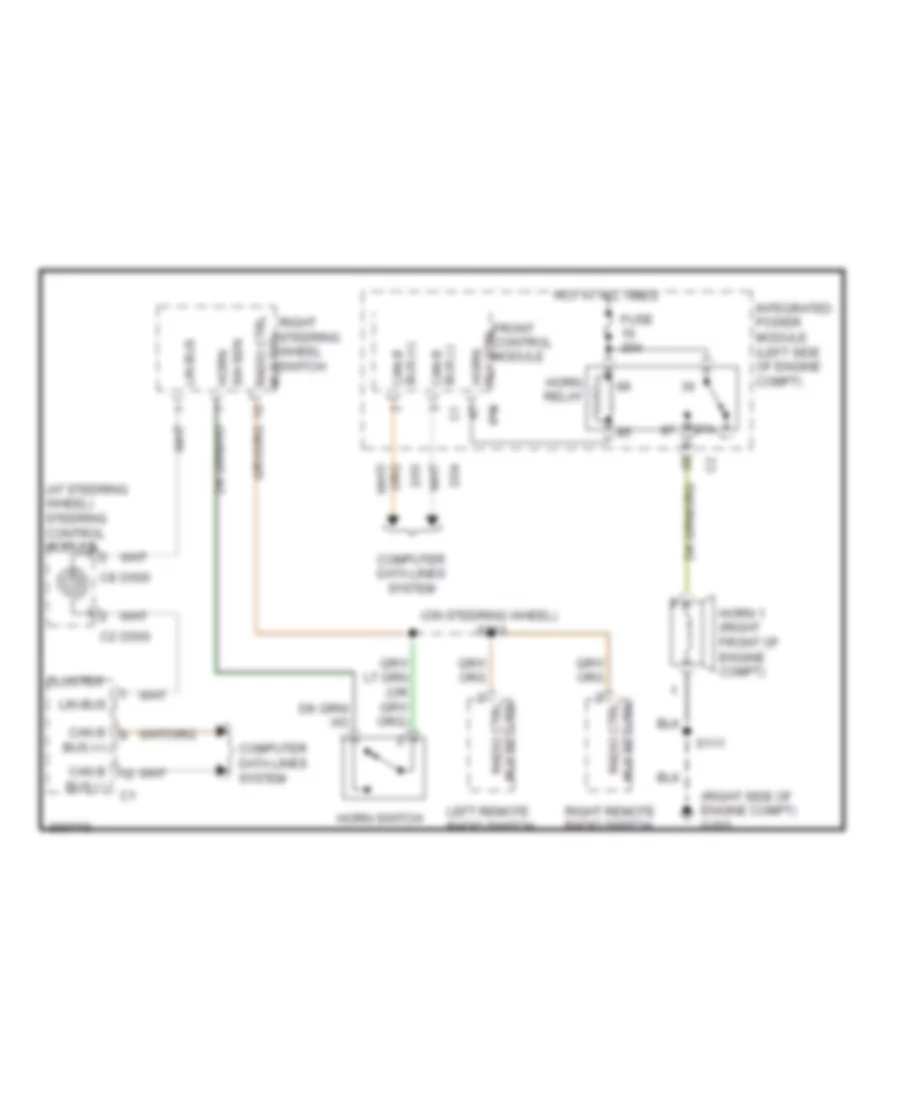 Horn Wiring Diagram for Jeep Grand Cherokee SRT 8 2009