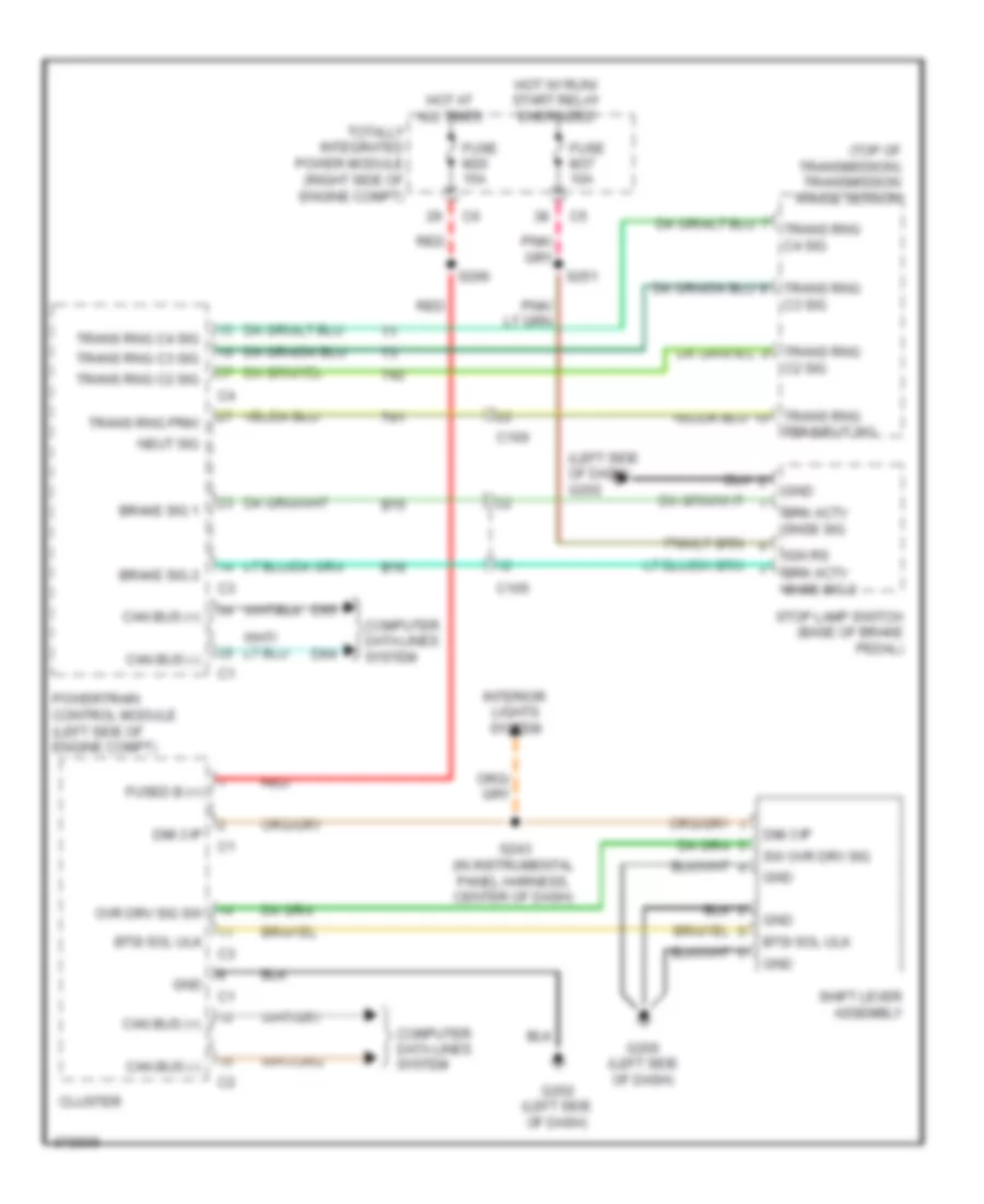 Shift Interlock Wiring Diagram for Jeep Wrangler Unlimited Sahara 2011
