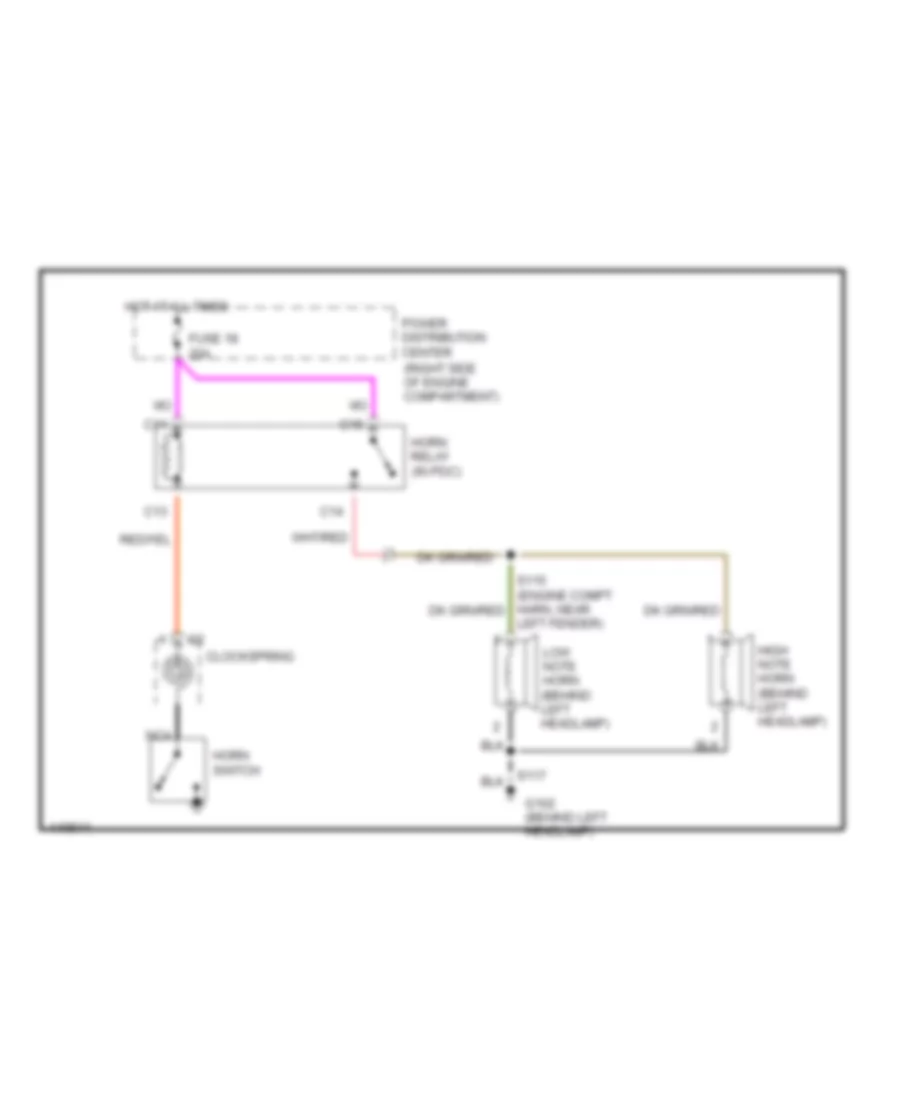 Horn Wiring Diagram for Jeep Wrangler X 2002