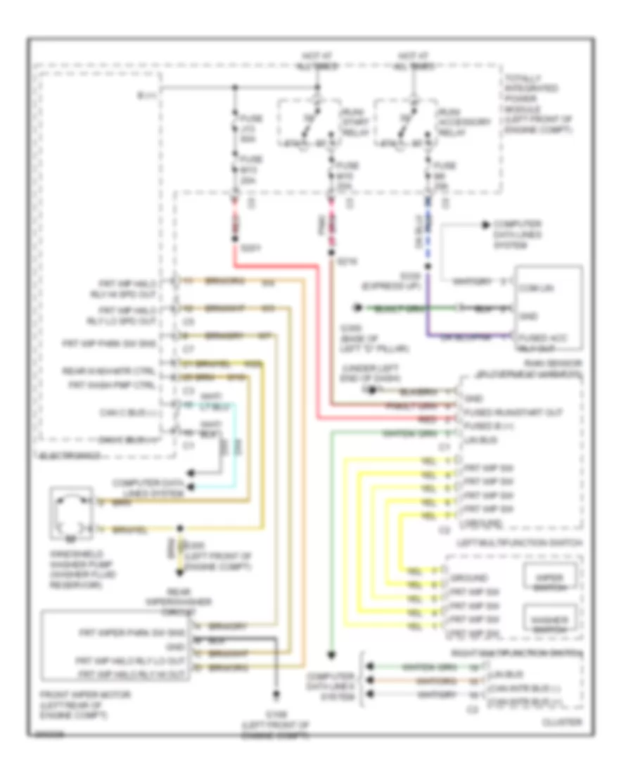 Front Wiper Washer Wiring Diagram for Jeep Liberty Limited 2009