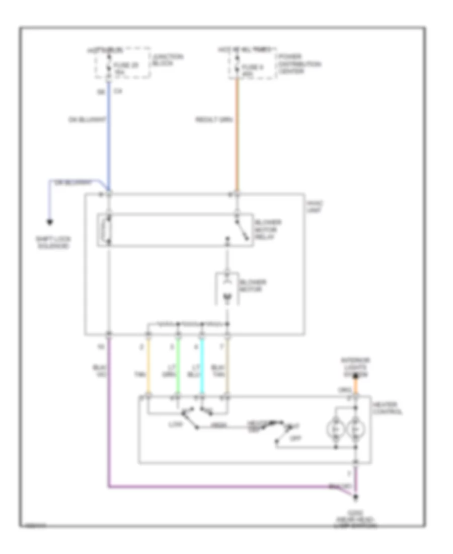 Heater Wiring Diagram for Jeep Cherokee Classic 1998