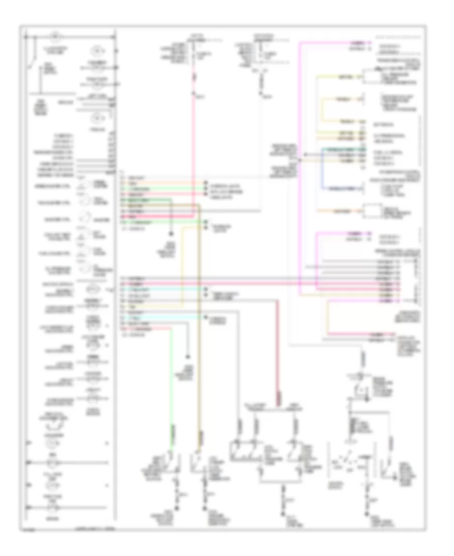 Instrument Cluster Wiring Diagram for Jeep Cherokee Classic 1998