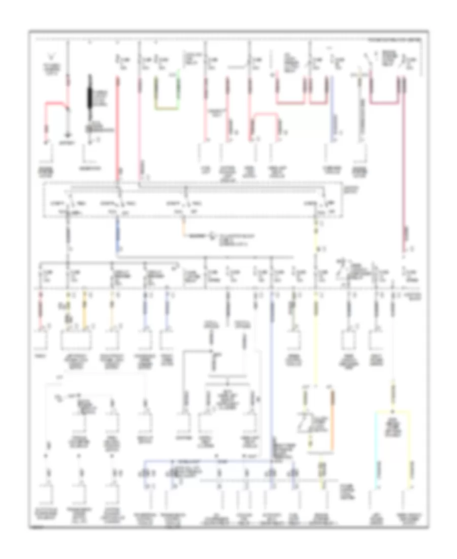 Power Distribution Wiring Diagram 1 of 3 for Jeep Cherokee Classic 1998
