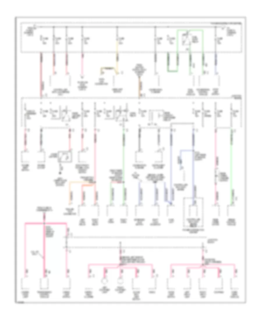 Power Distribution Wiring Diagram (2 of 3) for Jeep Cherokee Classic 1998