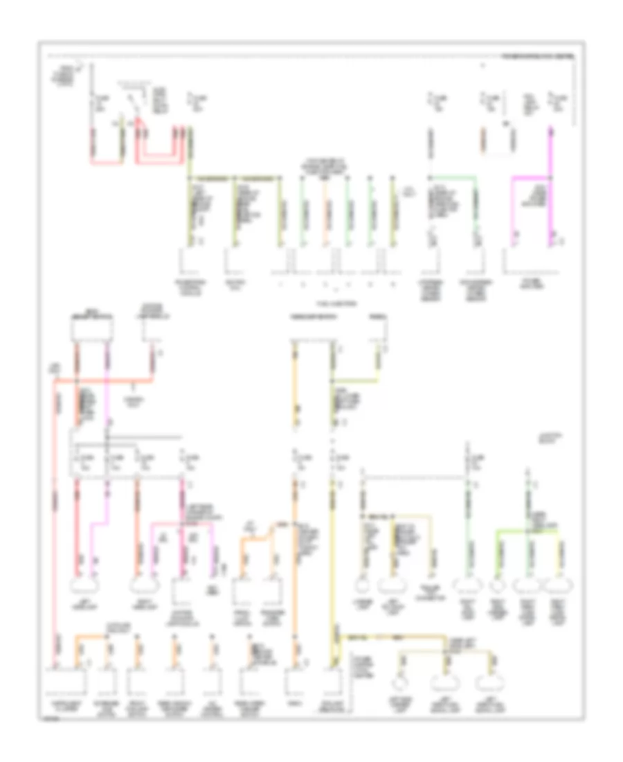 Power Distribution Wiring Diagram 3 of 3 for Jeep Cherokee Classic 1998