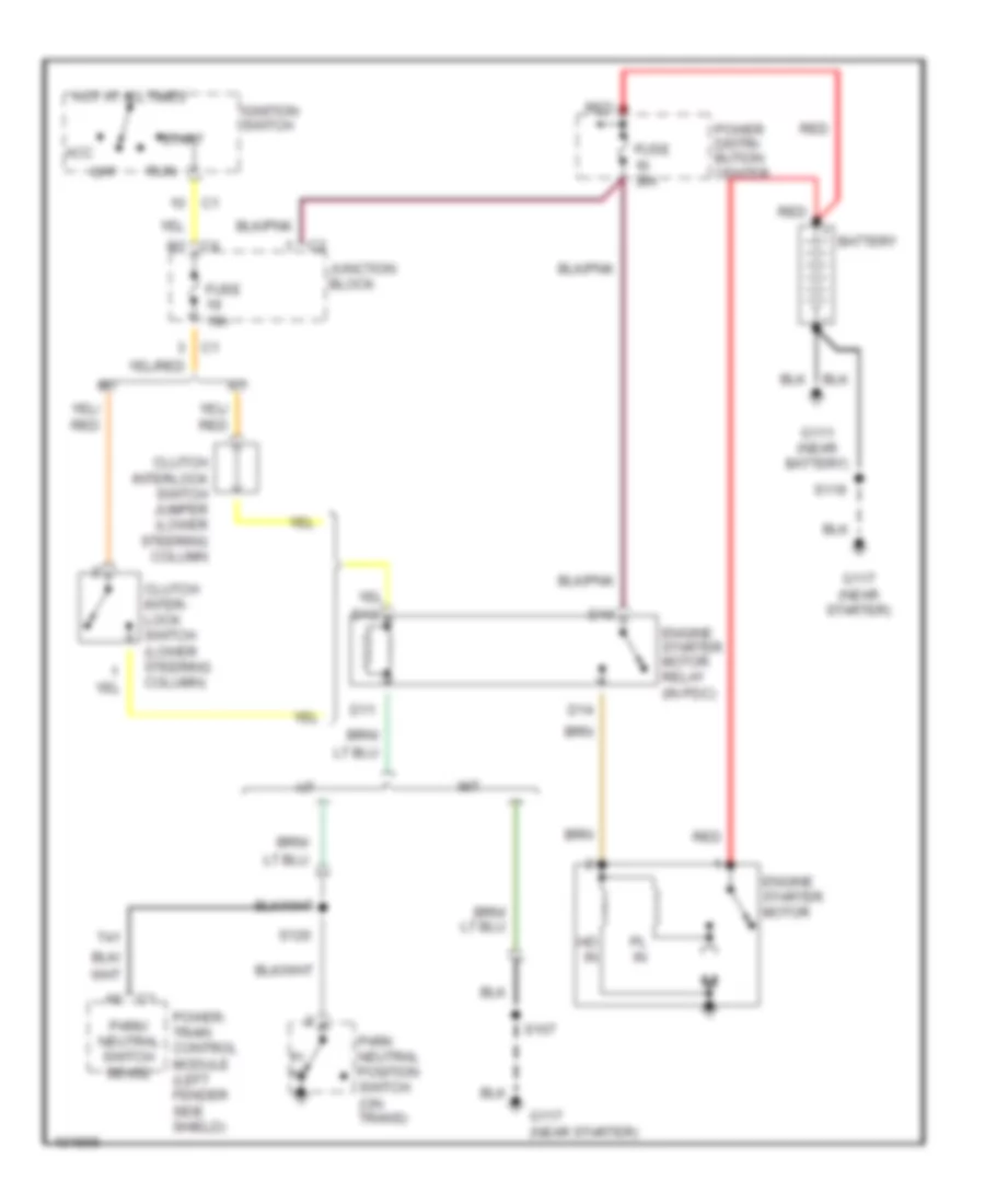 2 5L Starting Wiring Diagram for Jeep Cherokee Classic 1998