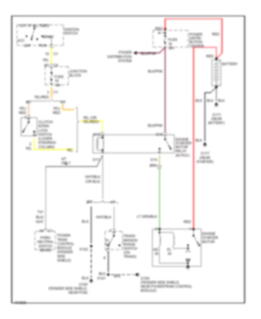 4.0L, Starting Wiring Diagram for Jeep Cherokee Classic 1998