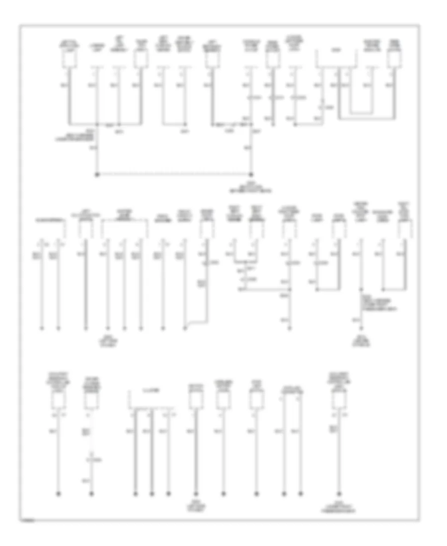 Ground Distribution Wiring Diagram (2 of 2) for Jeep Wrangler Unlimited Sport 2011