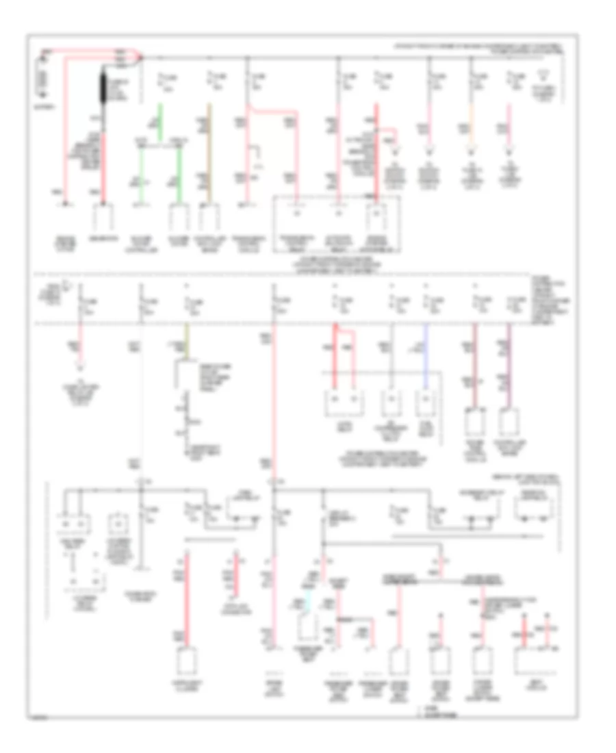 Power Distribution Wiring Diagram 1 of 3 for Jeep Grand Cherokee Laredo 2003