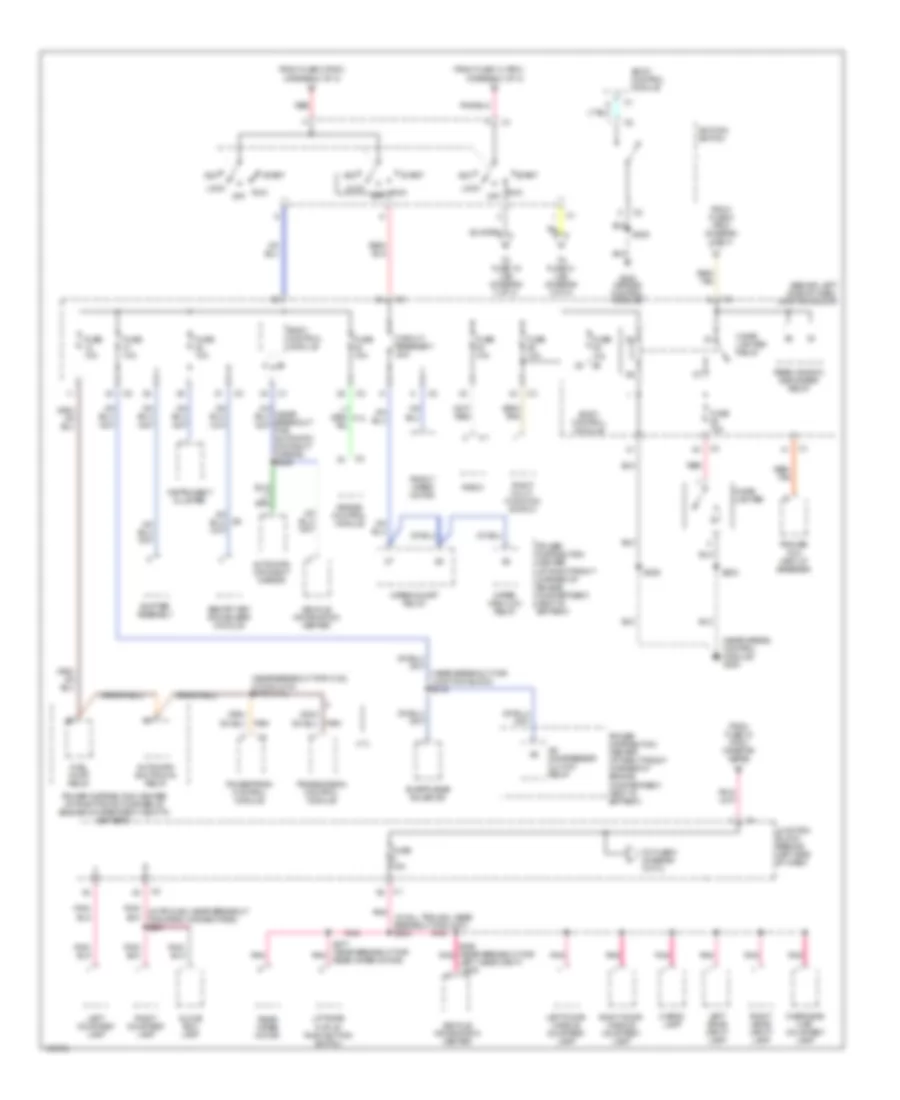 Power Distribution Wiring Diagram (2 of 3) for Jeep Grand Cherokee Laredo 2003