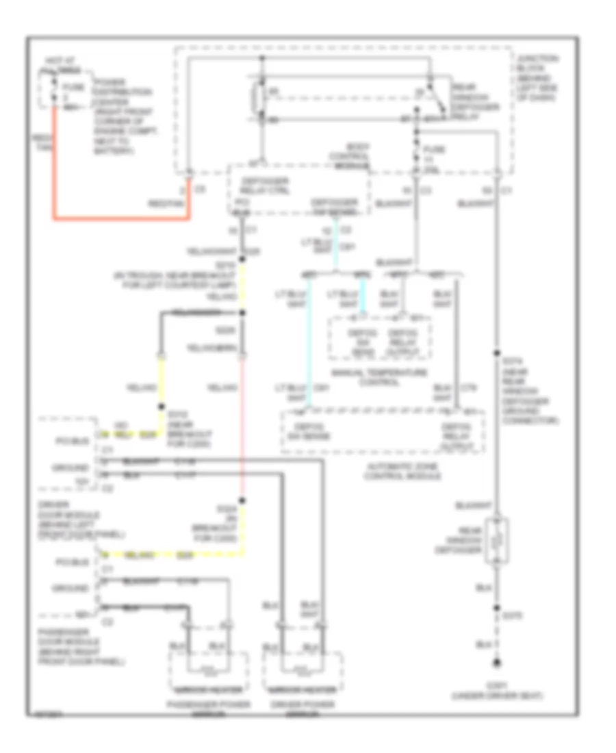 Defoggers Wiring Diagram for Jeep Grand Cherokee Limited 2003