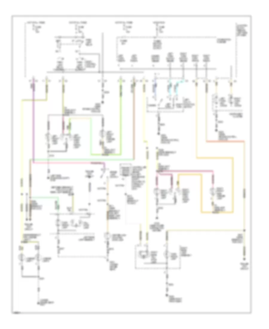 Exterior Lamps Wiring Diagram for Jeep Grand Cherokee Limited 2003