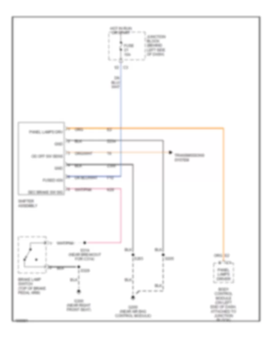 Shift Interlock Wiring Diagram for Jeep Grand Cherokee Limited 2003