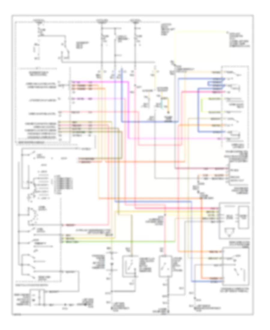 Электросхема стеклоочистителя, дворников и омывателя для Jeep Grand Cherokee Limited 2003