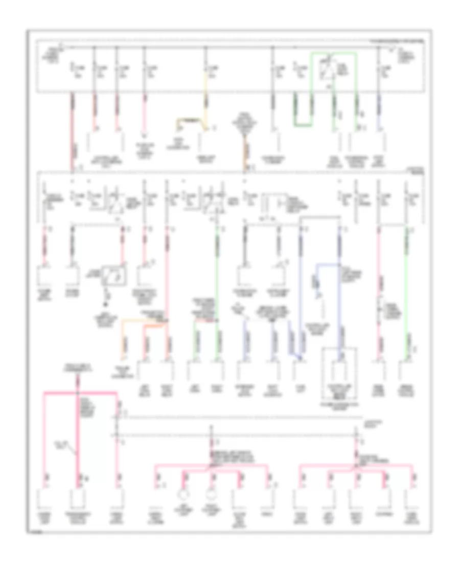 Power Distribution Wiring Diagram (2 of 3) for Jeep Cherokee Sport 1998
