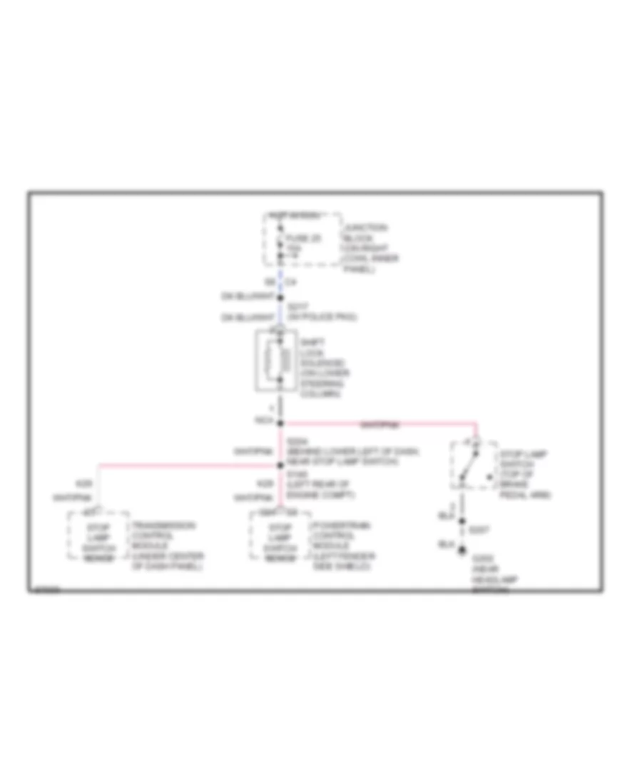 Shift Interlock Wiring Diagram for Jeep Cherokee Sport 1998