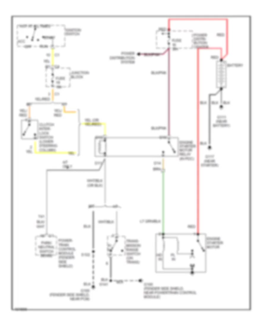 4.0L, Starting Wiring Diagram for Jeep Cherokee Sport 1998