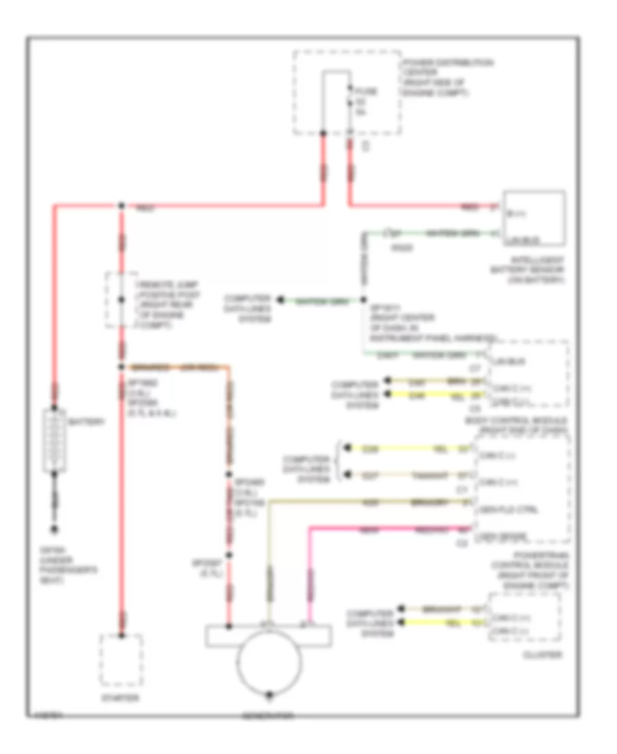 5 7L Charging Wiring Diagram for Jeep Grand Cherokee Limited 2014