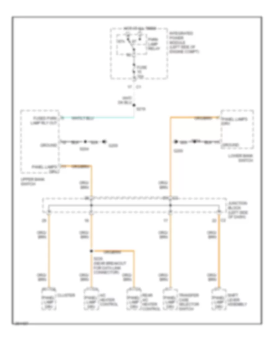 Instrument Illumination Wiring Diagram for Jeep Commander Limited 2007