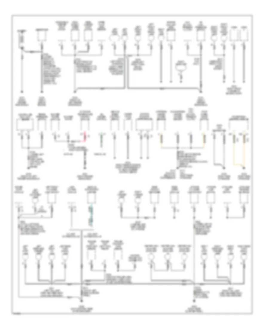 Ground Distribution Wiring Diagram 1 of 2 for Jeep Grand Cherokee Limited 1998