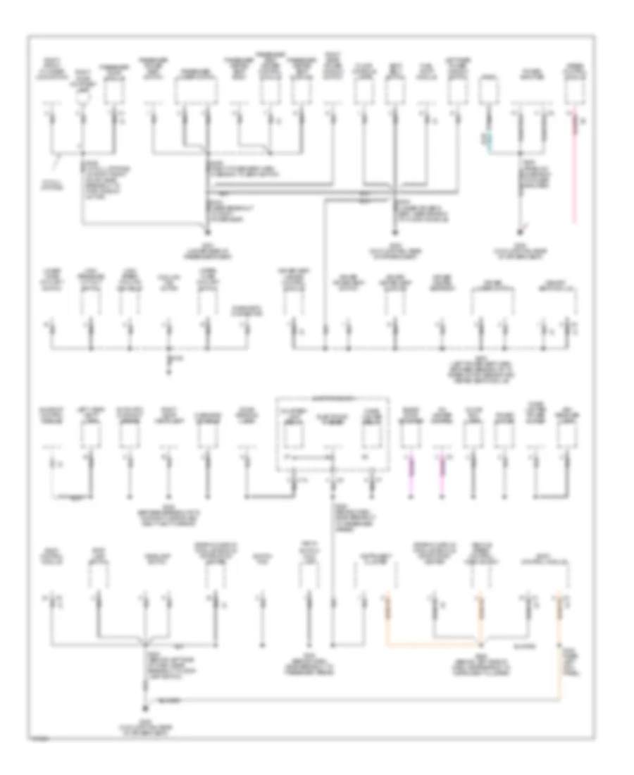 Ground Distribution Wiring Diagram 2 of 2 for Jeep Grand Cherokee Limited 1998