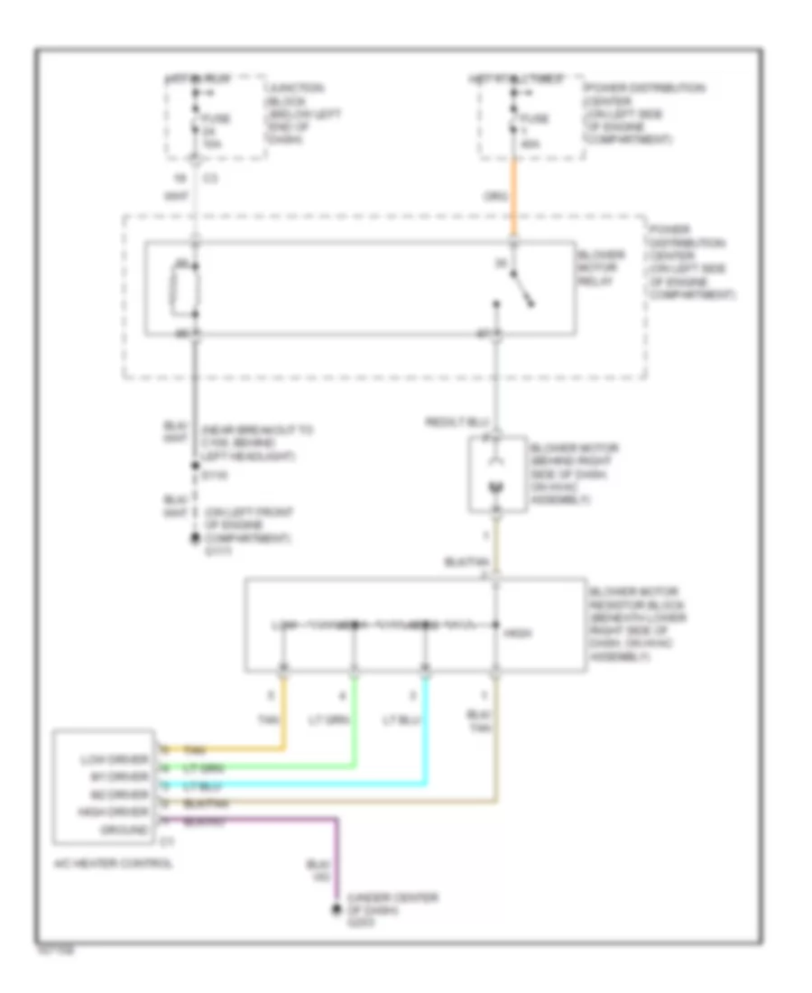 Heater Wiring Diagram for Jeep Liberty Limited 2003