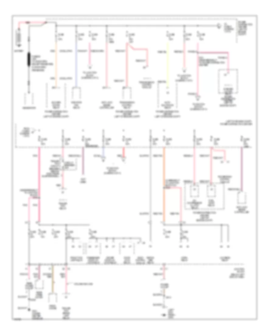 Power Distribution Wiring Diagram 1 of 3 for Jeep Liberty Limited 2003