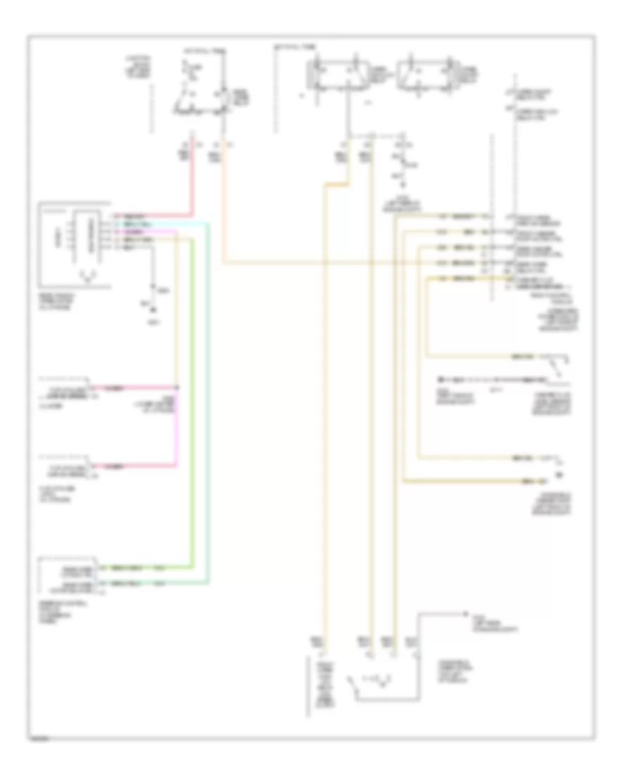 Передняя сторона и Электросхема заднего стеклоочистителя дворника и омывателя для Jeep Commander Overland 2007