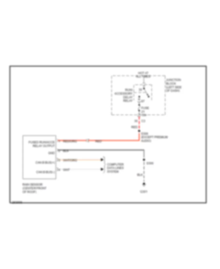 схема Датчика дождя для Jeep Commander Overland 2007