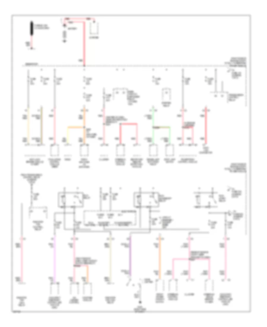 Power Distribution Wiring Diagram 1 of 2 for Jeep Wrangler Rubicon 2009