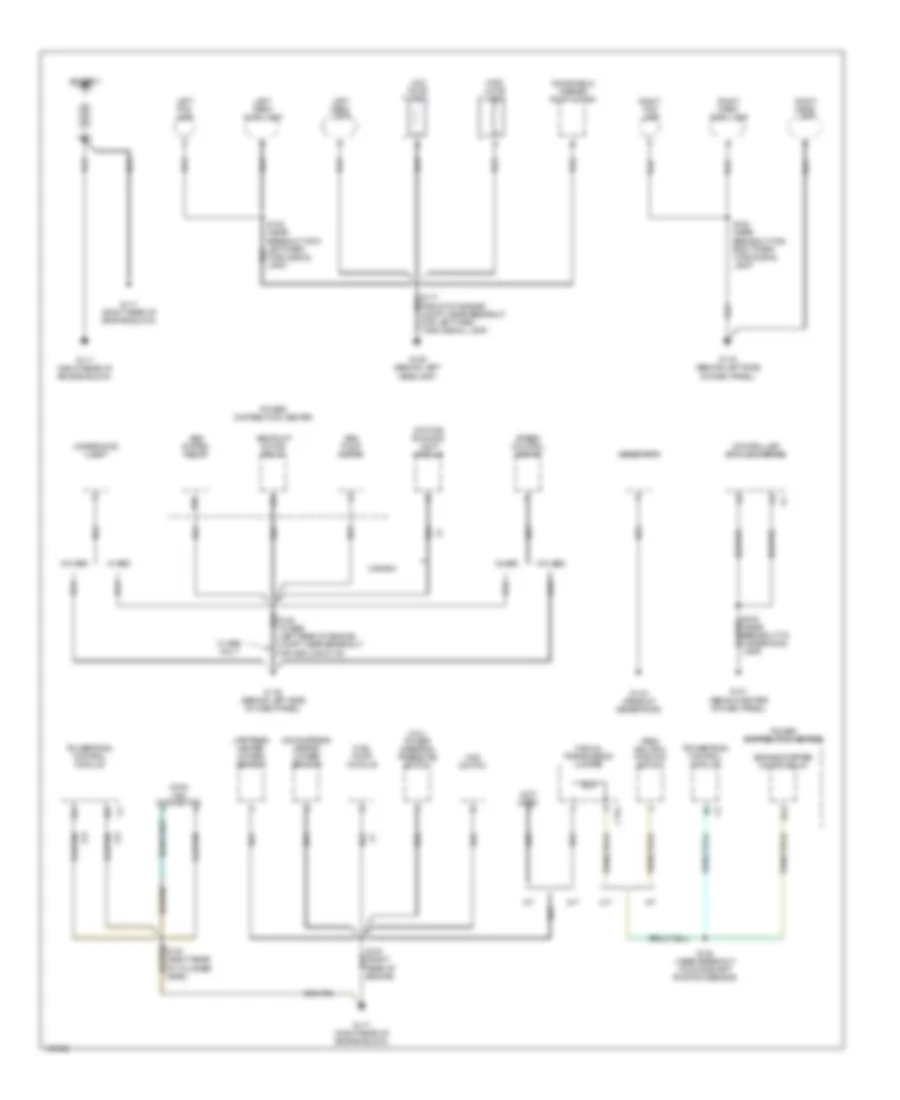 Ground Distribution Wiring Diagram 1 of 2 for Jeep Wrangler SE 1998
