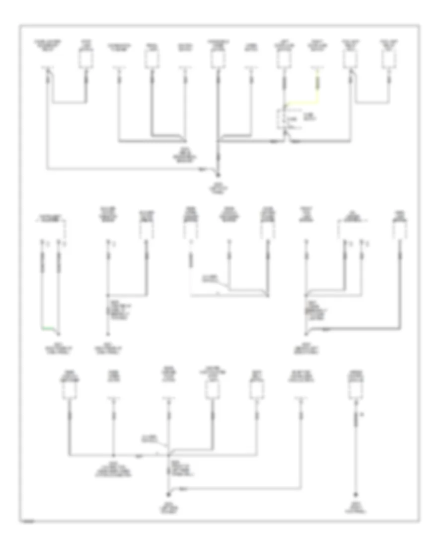 Ground Distribution Wiring Diagram 2 of 2 for Jeep Wrangler SE 1998