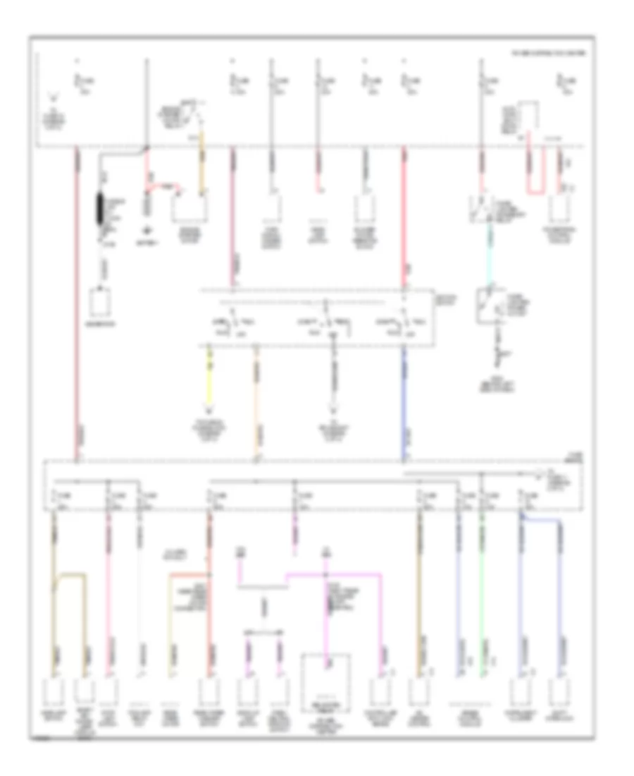 Power Distribution Wiring Diagram 1 of 2 for Jeep Wrangler SE 1998