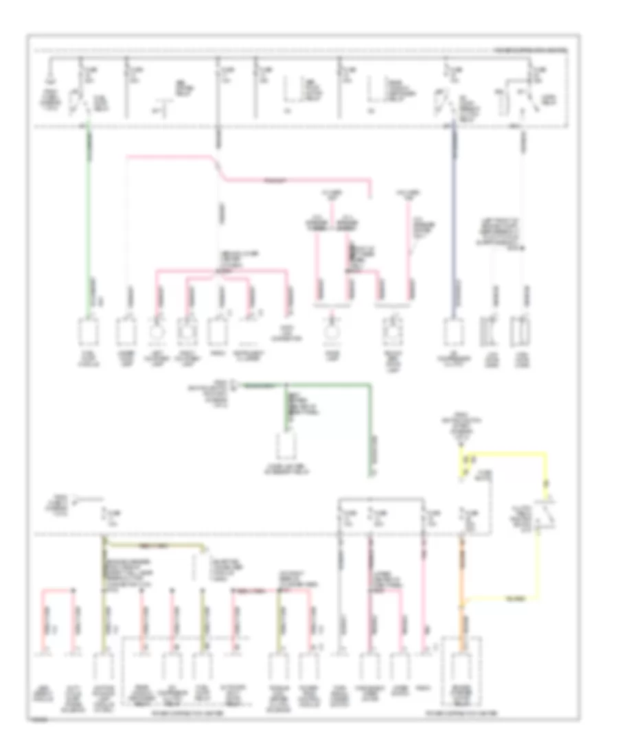 Power Distribution Wiring Diagram 2 of 2 for Jeep Wrangler SE 1998