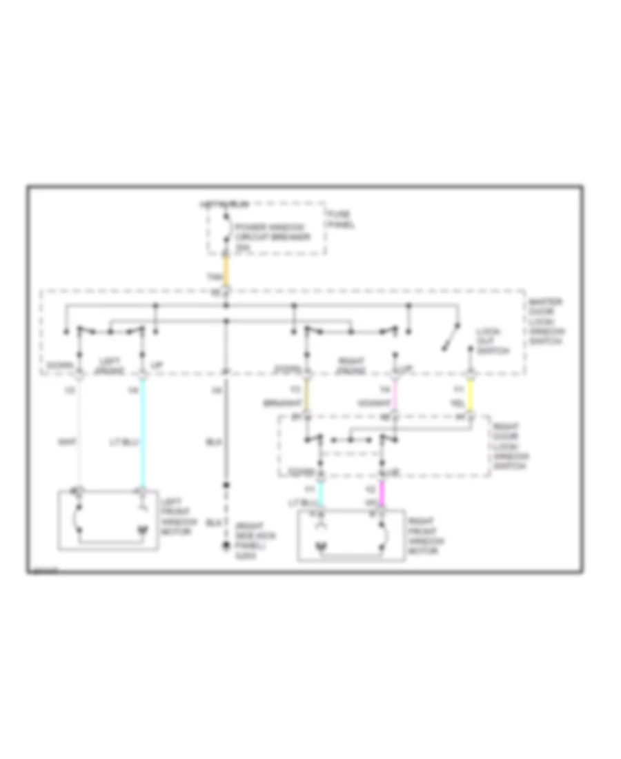 Power Window Wiring Diagram 2 Door for Jeep Cherokee Limited 1991